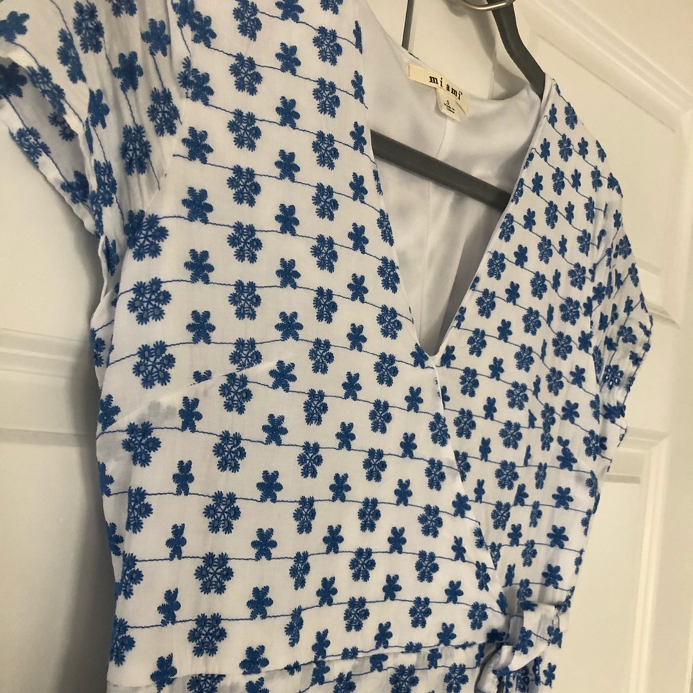 Blue Flower Wrap Dress (Brandy, Princess Polly)